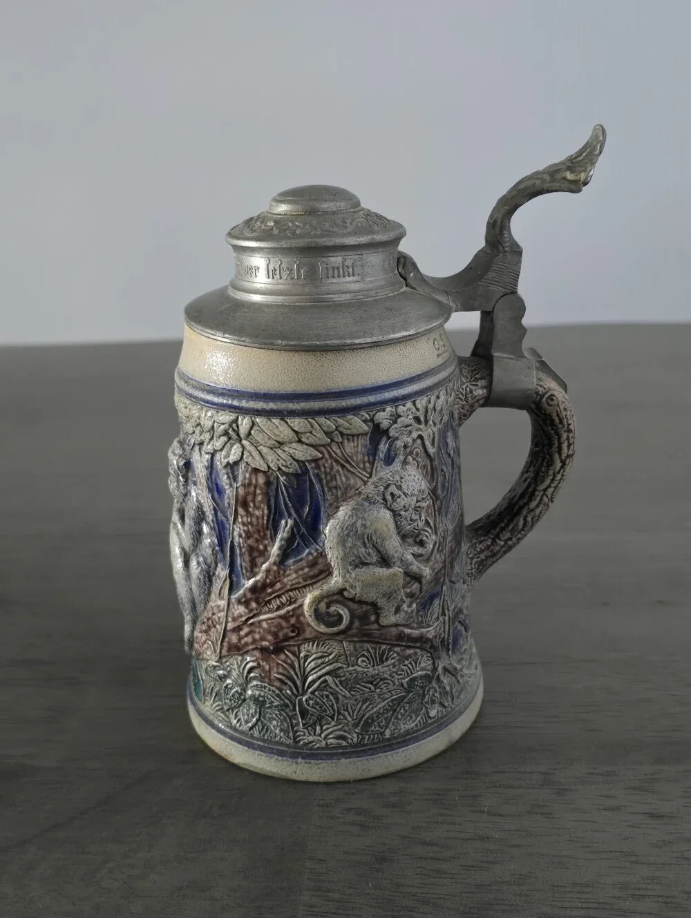 Vintage Dümler & Breiden Beer Stein Number 127 Monkeys in the Virgin Forest